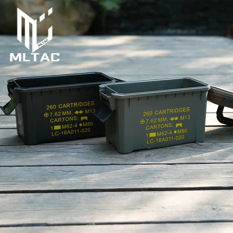 Outdoors Tactical Rifle Ammo Box Plastics Waterproof high Strength Toolbox Airsoft 5.56 Or 7.62 Ammunition Storage Box