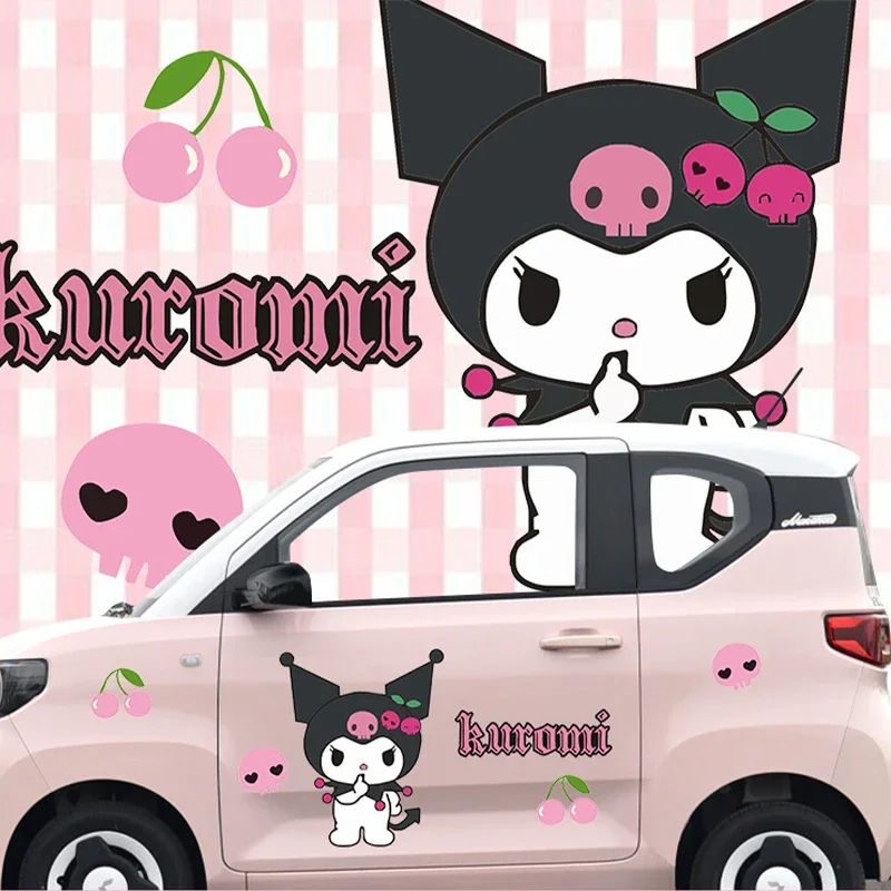 

Sanrio Kawaii Kuromi Car Sticker Anime Cartoon Sweet Fashinable Exquisite Good Looking Crative Anti Scratche Car Body Decoration