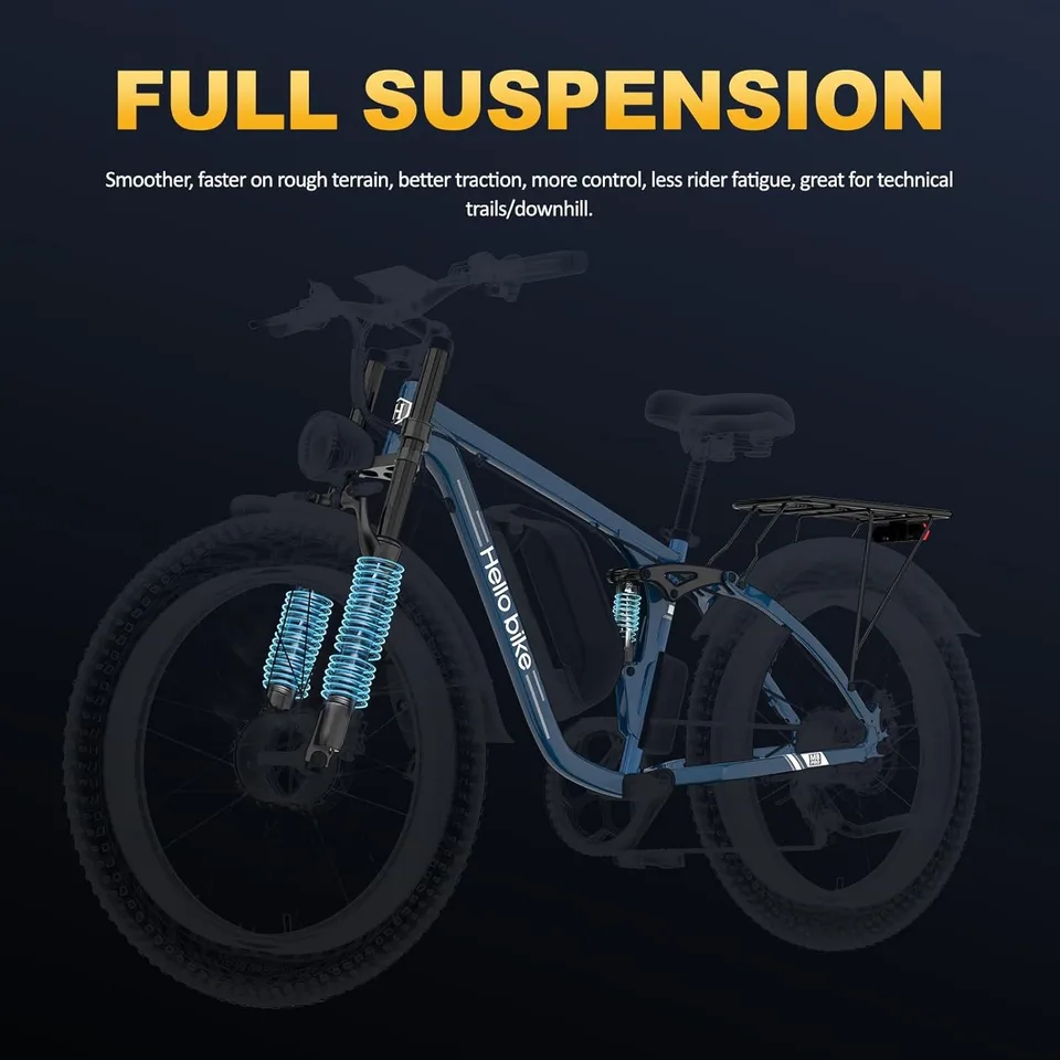 Dual Motor Peak 5000W Electric Bike For Adult 45MPH 26" 52V 25AH E-bike Off-Road image 7