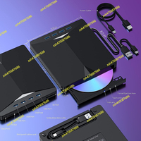 7 in 1 USB 3.0 Type C External CD DVD RW Optical Drive with SD/TF Port CD/DVD/BD -/+RW Player Burner Writer Reader for Laptop PC