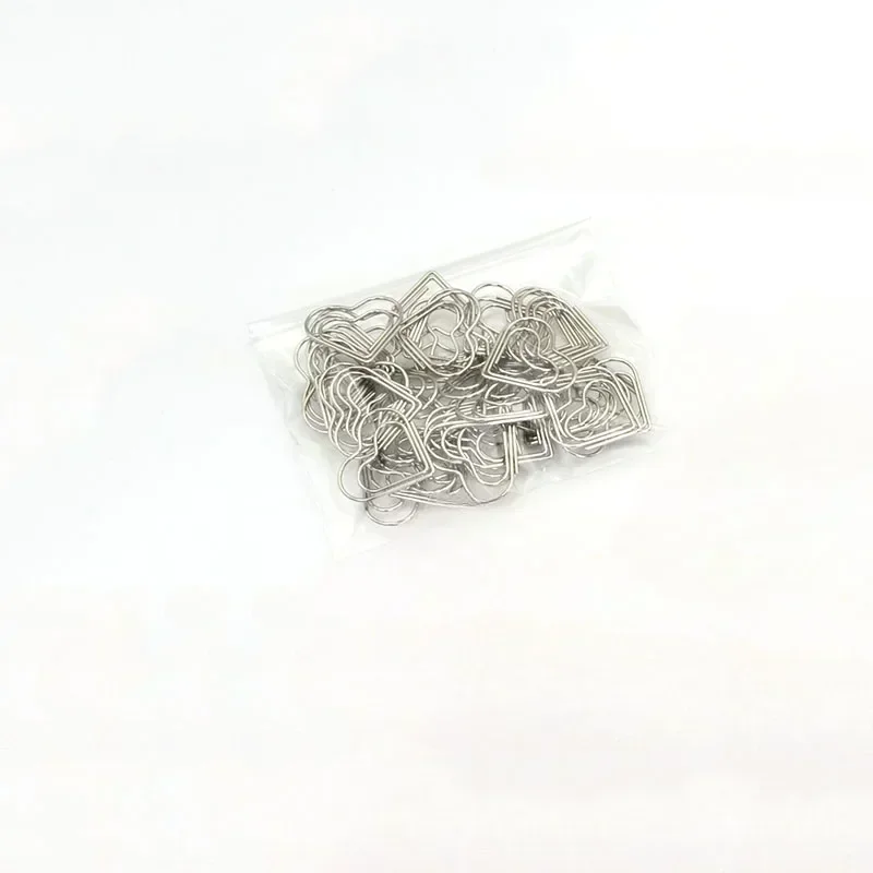 50 stks/pak Harten Metalen Clips Mini Papers Bindmiddel Clip Bladwijzer Boek Binding Notebook Decor Briefpapier School Bindtoebehoren