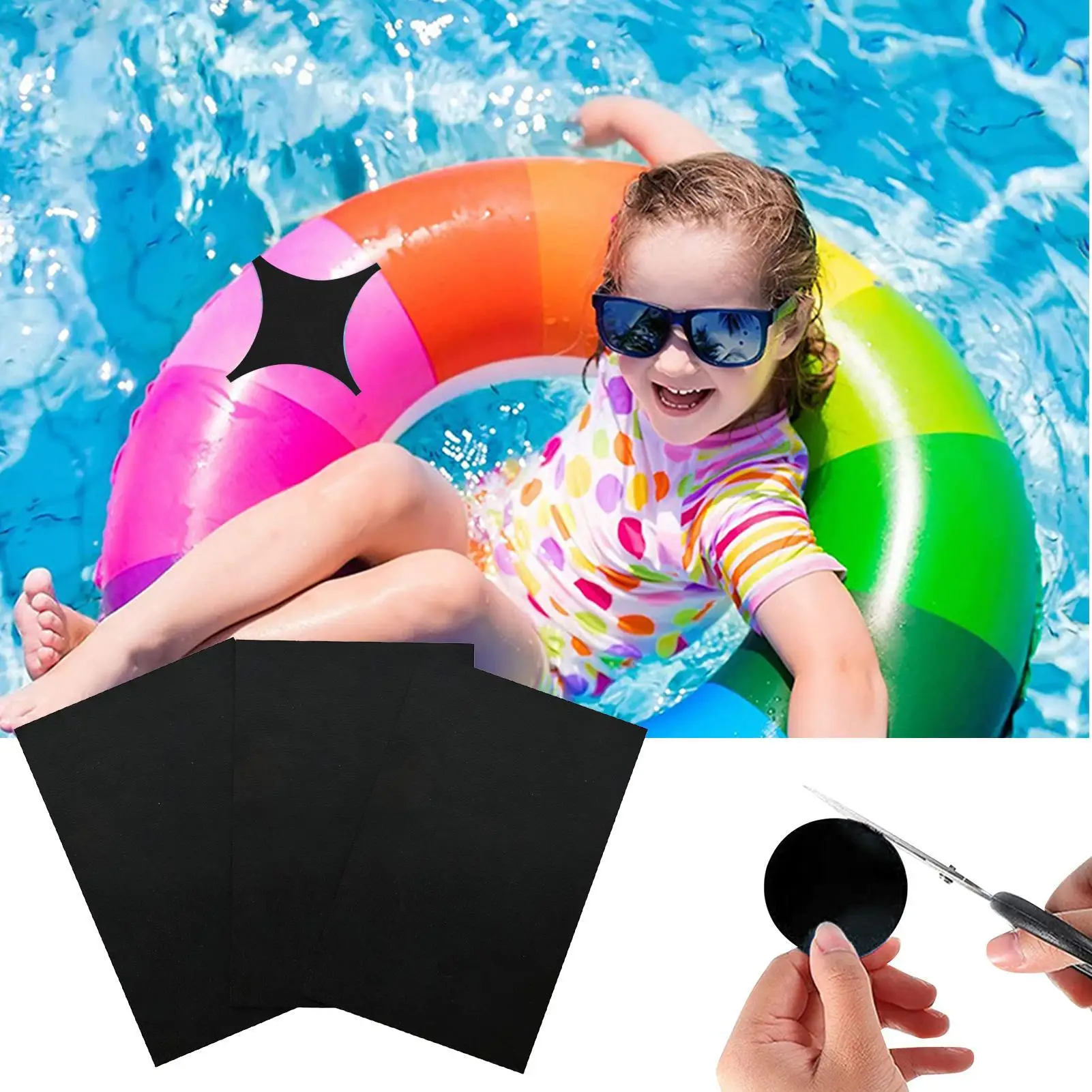 Inflatable Boat Patch Kit 3 Piece Strong Adhesive Waterproof Inflatable Boat Repair Tape For Paddleboard Rubber Boats Air