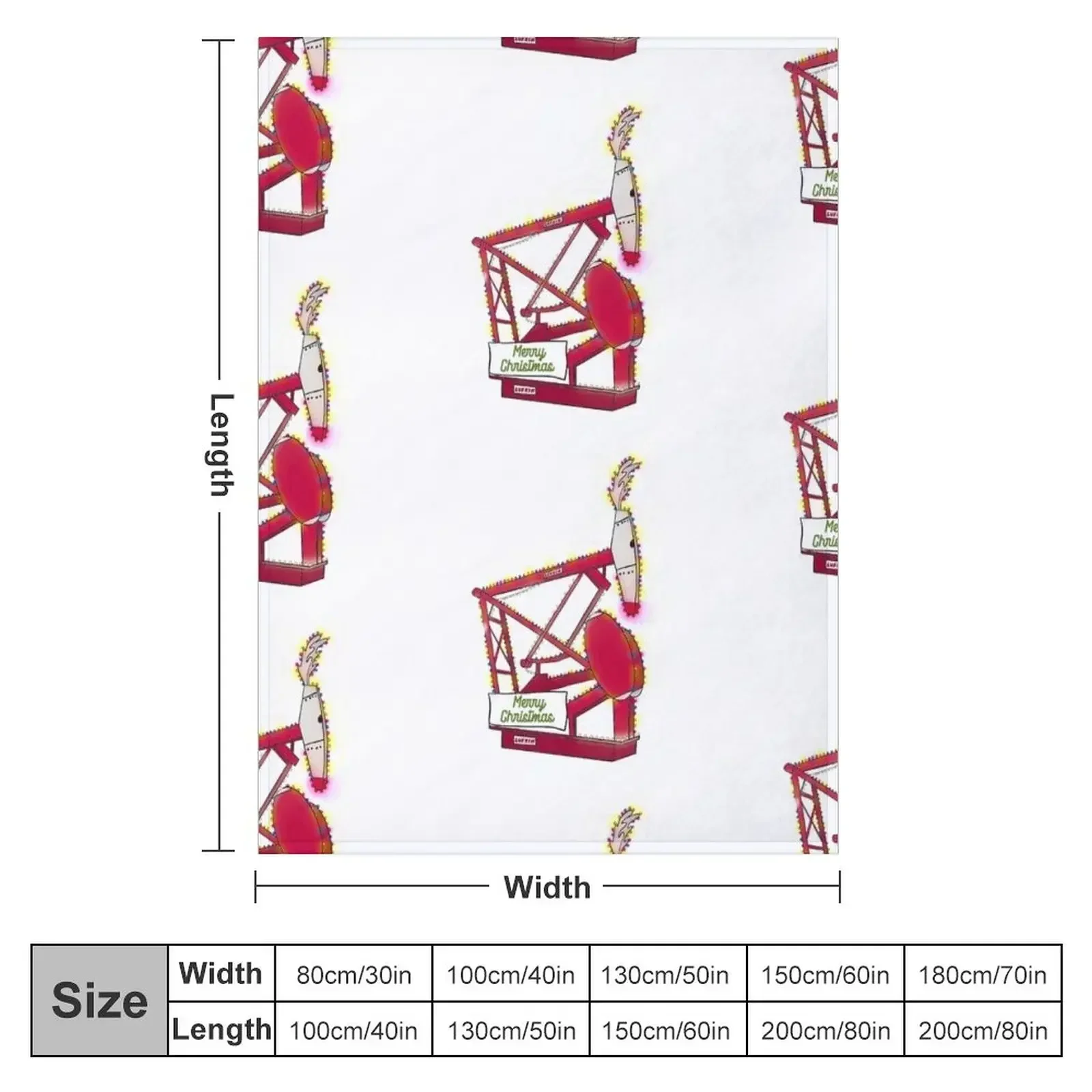 Lufkin Rudolph Oil Pumping Unit Throw Blanket Hairys Personalized Gift Luxury Brand Blankets