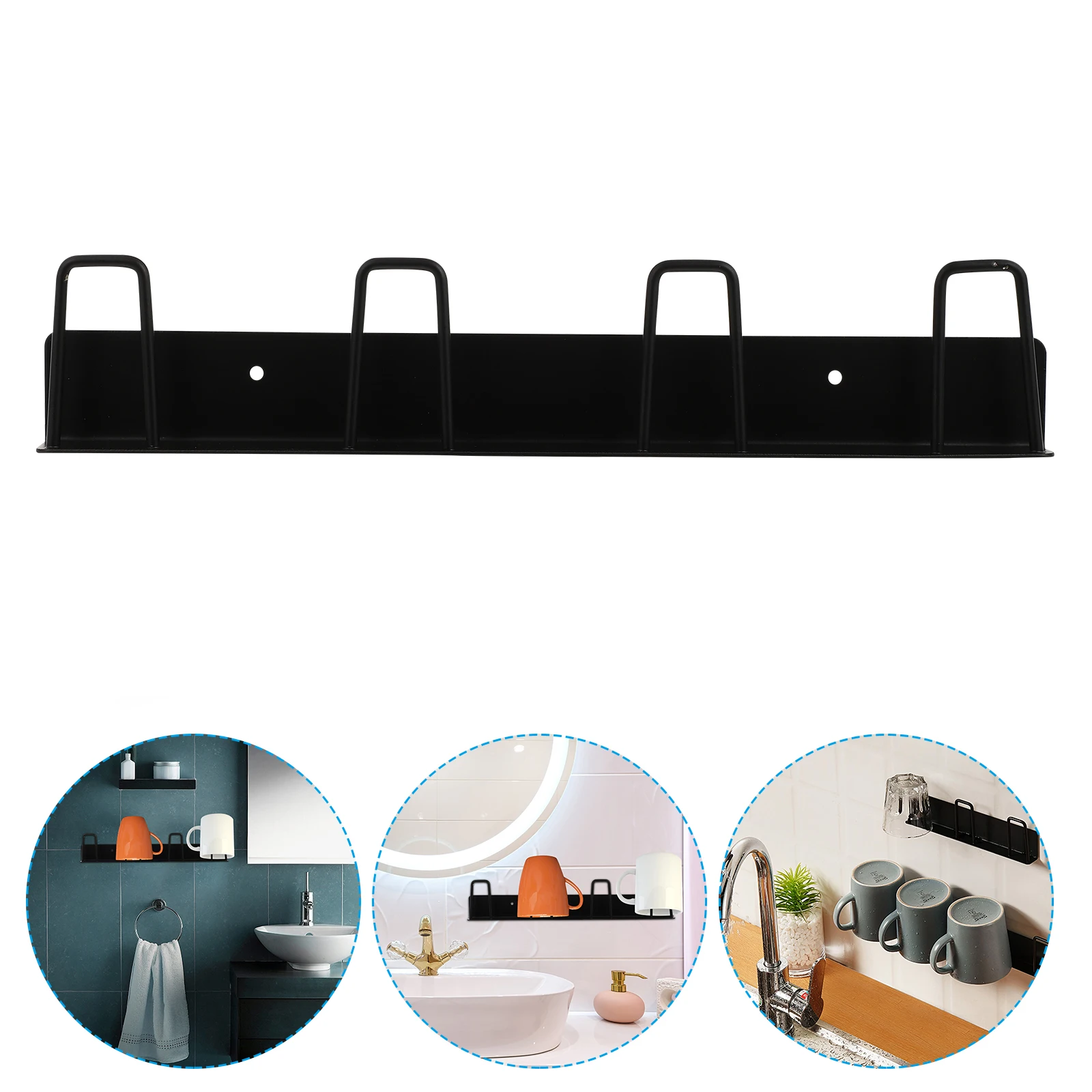 

Wall Mounted ganizer Drying Rack Metal Iron Punch Free Easy Install Kitchen Bathroom Mugs Drying Rack Decor Display Holder