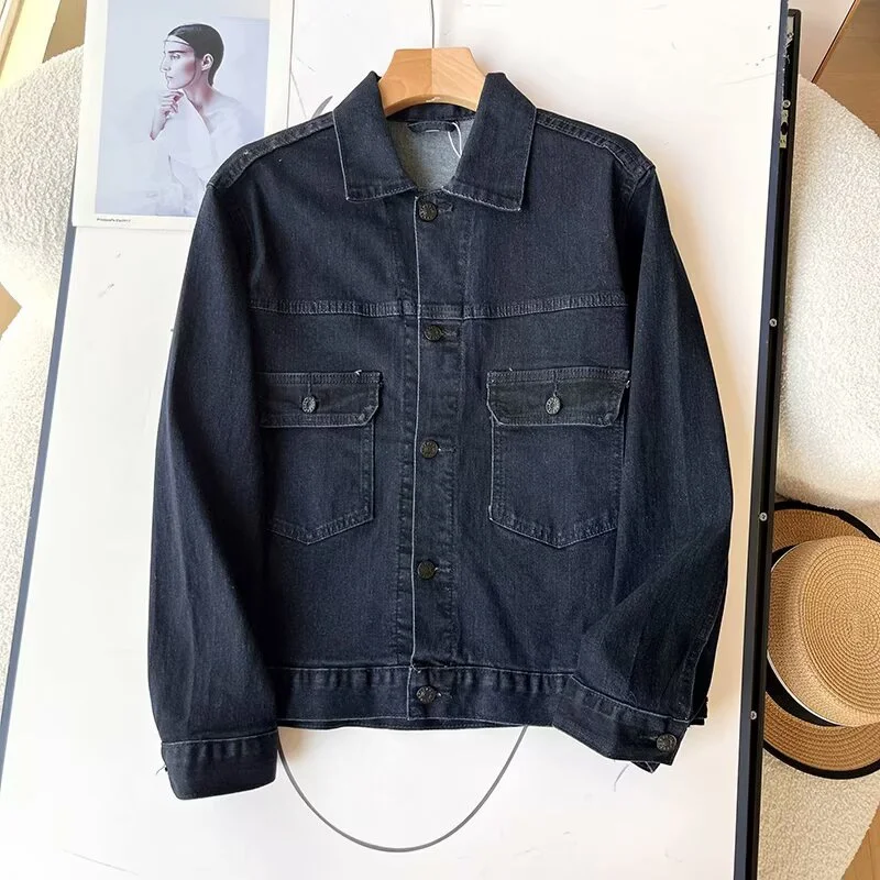 

Классическая мужская и женская джинсовая одежда Jaet Waed, повседневная верхняя одежда, весна-осень, сезонная длинная све, молодежная мода