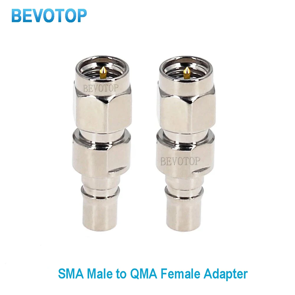 1PCS/lot  SMA Male toQMA Female Plug Straight Connector for WiFi Antenna Radio Antenna SMA-J to QMA-K RF Coaxi Adapter Wholesale