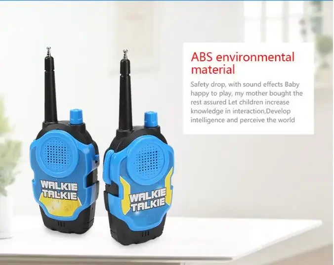 2Pcs Walkie-Talkie ไร้สายระยะไกลการสนทนาเด็กเพลย์เฮาส์ของเล่นไฟฟ้า Interphone วันเกิดของขวัญเด็ก