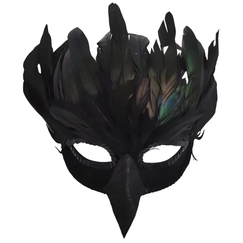 A52E Halloween Party Bird Mask with Detail for Themed Costume Wear