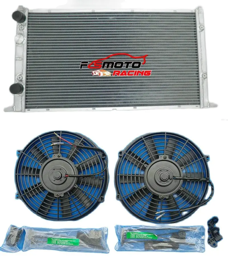 Aluminum Alloy Radiator + Fans For 1994-1998 Volkswagen Golf MK3 GTI VR6 MT 1994 1995 1996 1997 1998