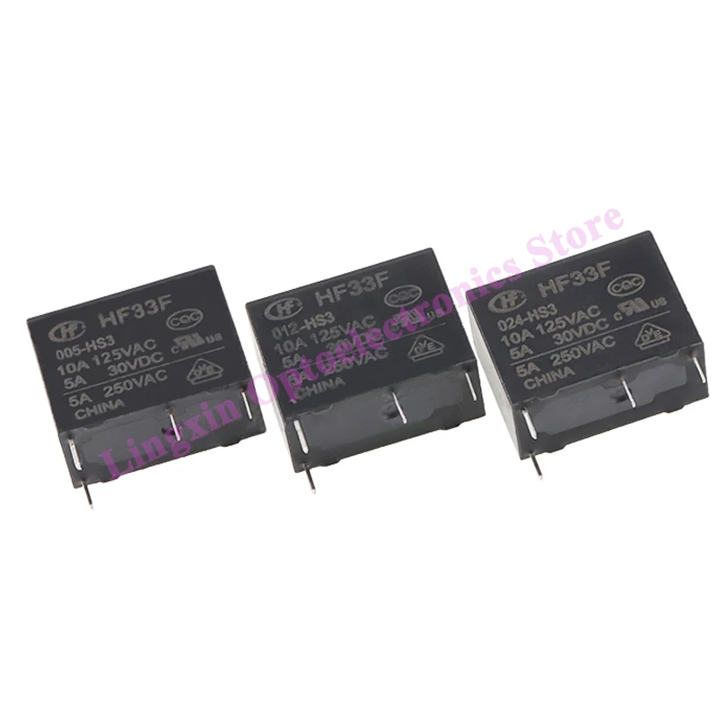 20PCS/lot HF32F-G JZC-32F HF32F - 005 012 024 - HS / HS3 / ZS3 3A 5A 10A 250VAC 4pin 5pin JZC/HF32F-G-012-HS DC5V 12V 24V Relays