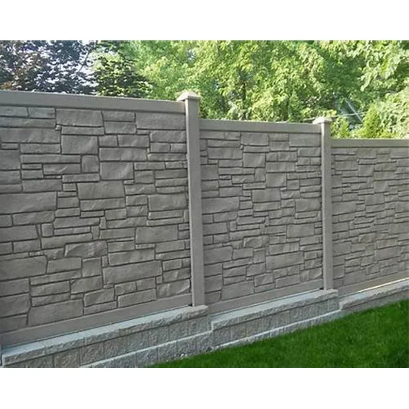 concrete post mould precast Courtyard garden concrete wall stone fence plastic mold