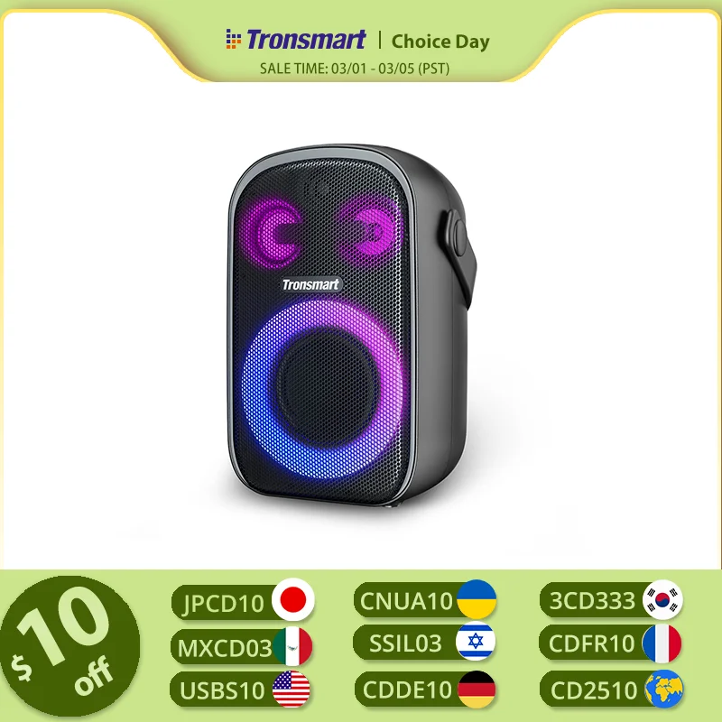 Tronsmart Halo 100 Speaker Halo 110 Bluetooth Speaker with 3-Way Sound System, Dual Audio Modes, App Control, for Karaoke, Party