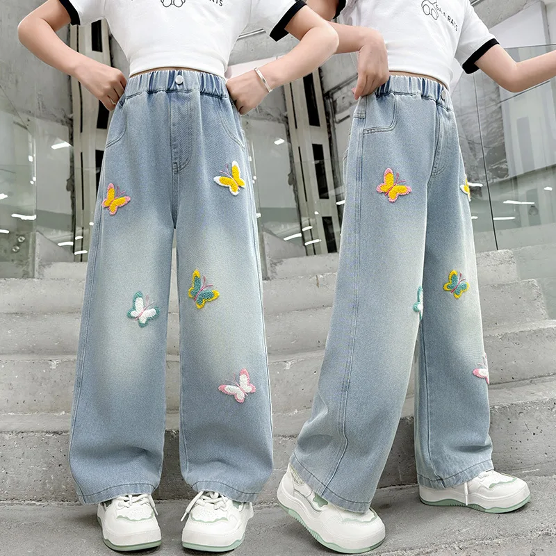 crianca-nova-primavera-jeans-com-borboleta-bordado-para-adolescente-moda-high-street-denim-calcas-adolescentes-criancas-calcas-jeans-casuais