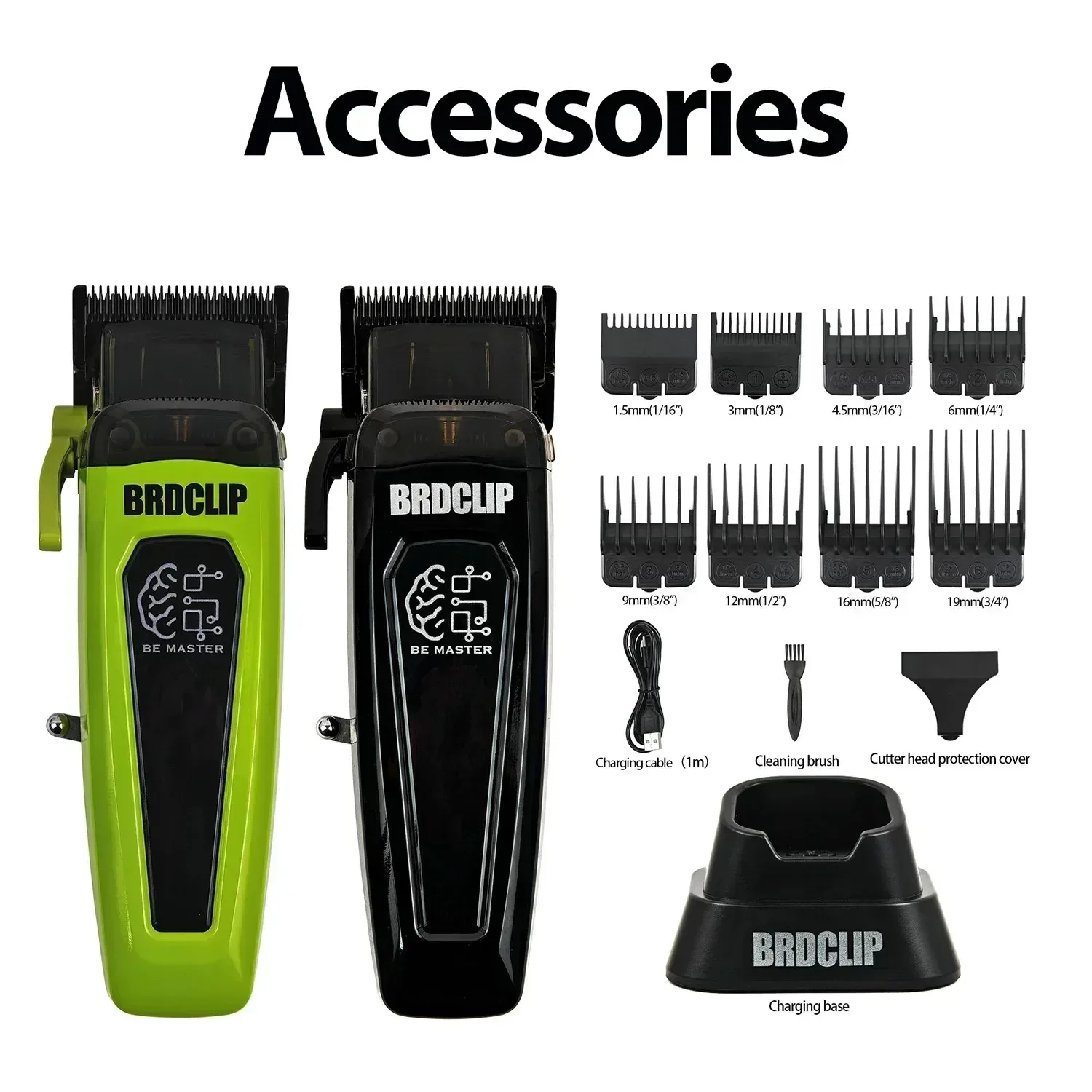 BRD 106 107 609 BRDCLIP Professioneller elektrischer Haarschneider Haarschneider DLC-Klinge mit Basis 7500 U/min 8000 U/min 7000 U/min Friseurset – Detail 10