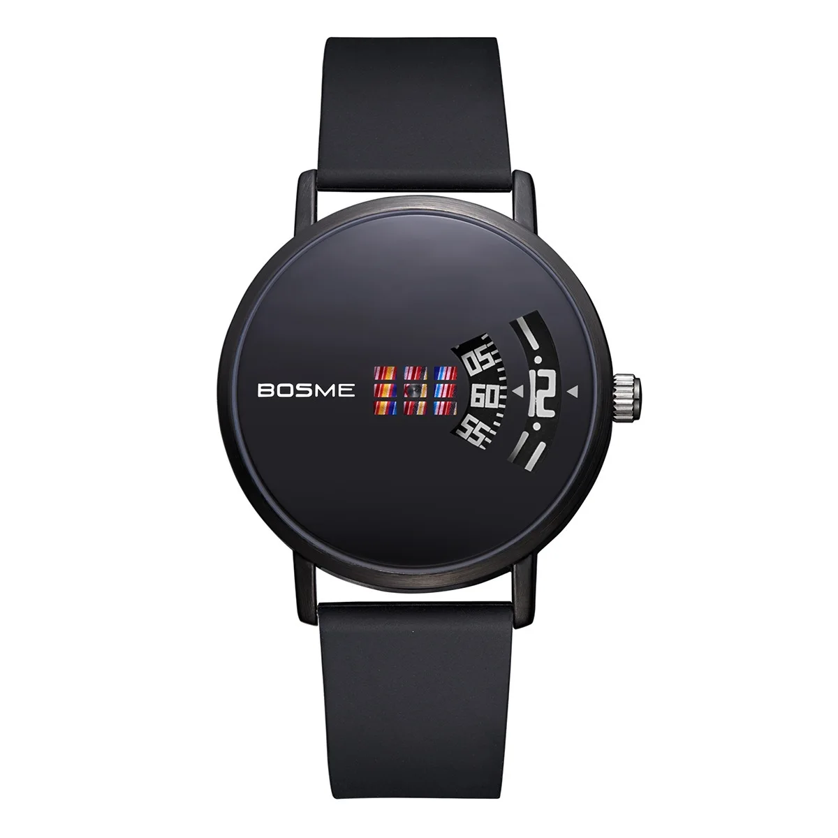 

Men’s Quartz Watch Korean Style Creative Dial Unique Design Student Wristwatch Fashion Casual Waterproof Watch for Men