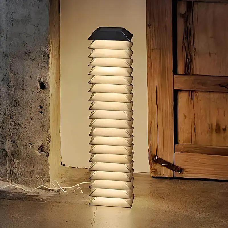 

Japanese-style Medieval Floor Lamp Aisle Tea Room Homestay Hotel Living Room Designer Square Staircase Decoration Standing Light