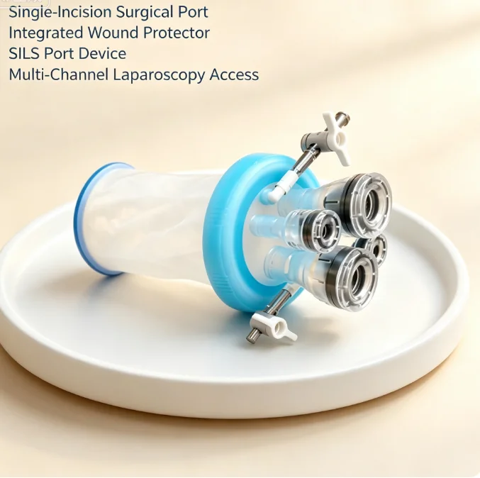 SILS Laparoscopic Single‑Incision Surgical Port System Complete Unit With Wound Protector For Laparoscopy Procedures