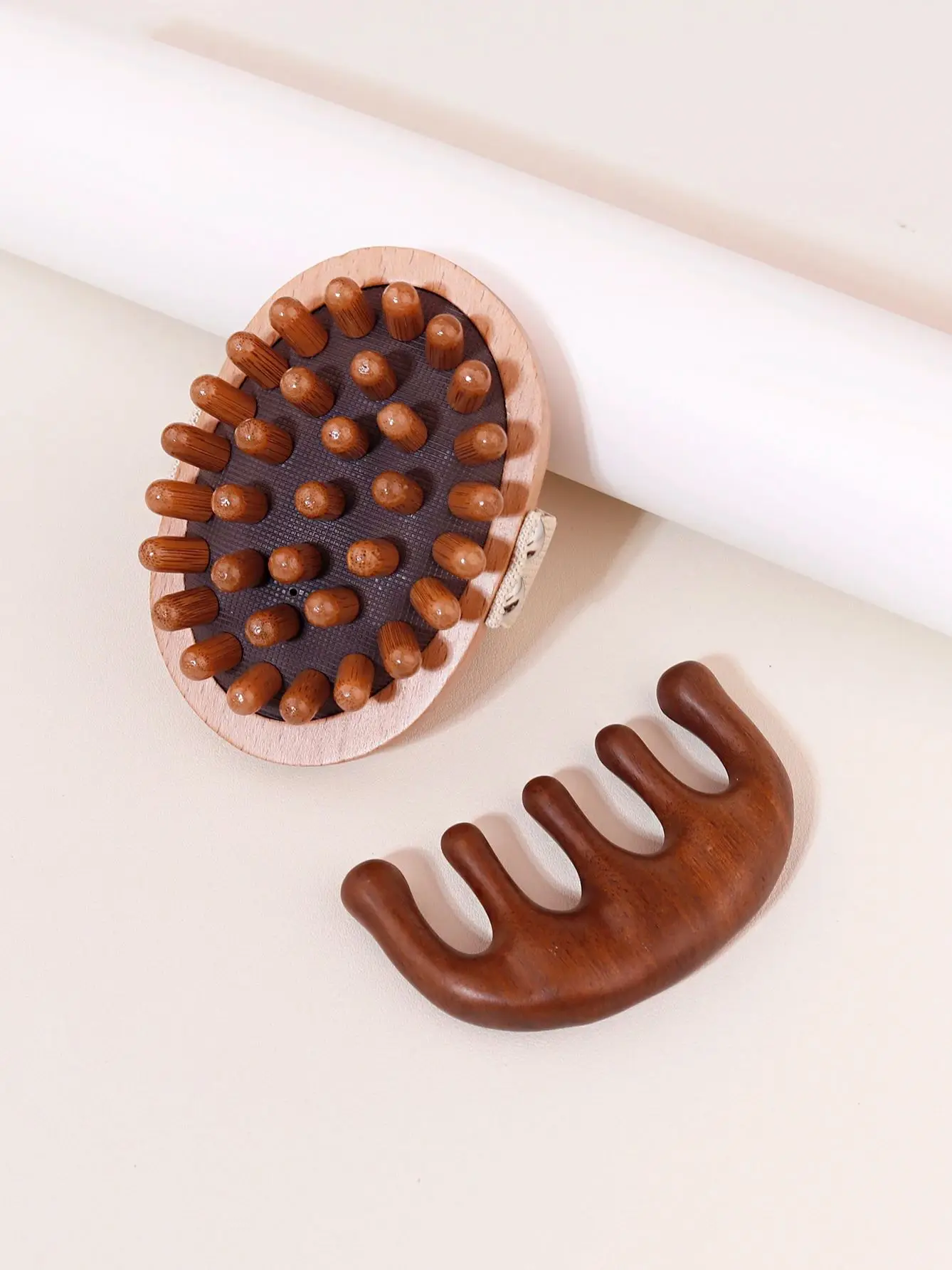 

2PCS scalp full body massager, sandalwood comb, scalp relaxation, acupoint massager, full body beater