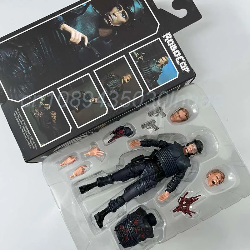NECA Figure Robocop Alex J. Murphy Action Figure Model Toys Joint Movbale Doll Collection Book Shelf Decoration