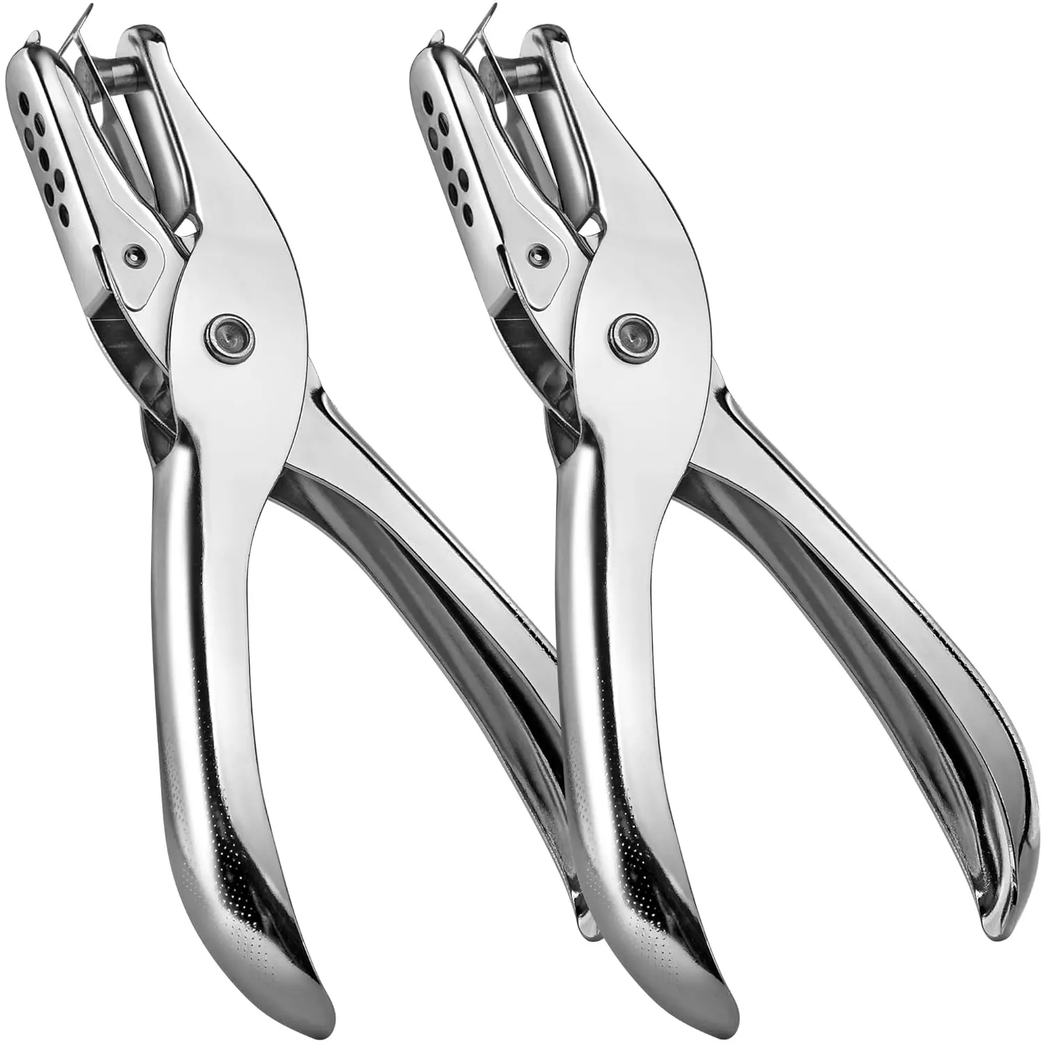 

2 Pcs Small Single Hole Punch, 1/4 Inch, 8 Sheet Capacity for Crafts Tags Tickets