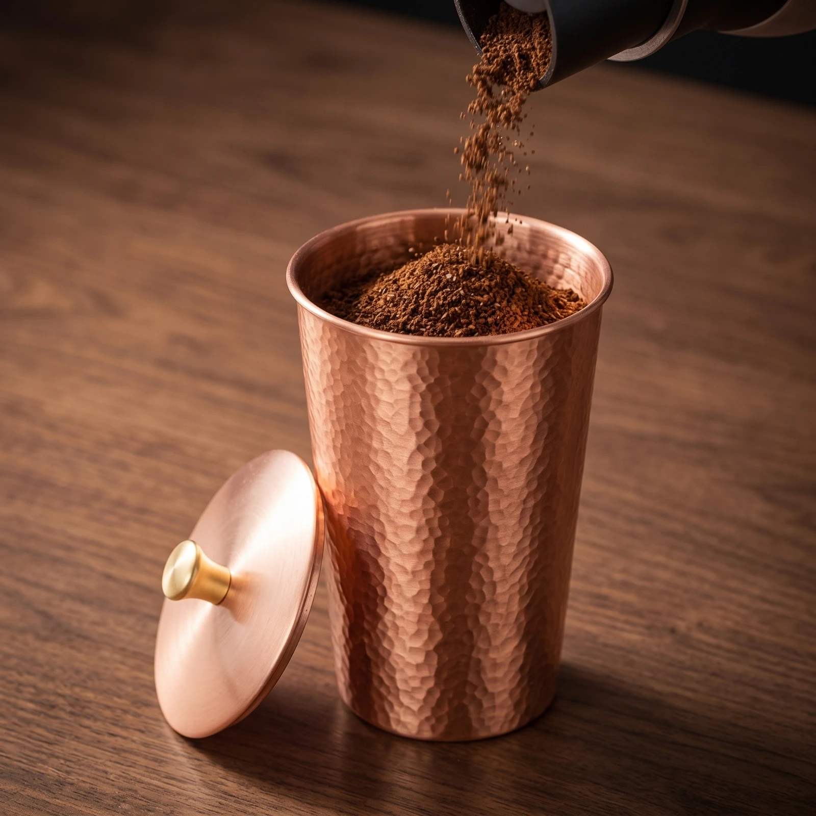 Coffee Grounds Receiving Cup Copper Scenting Cup Vessel Compact Tactile for Baristas, Pour-over Setups