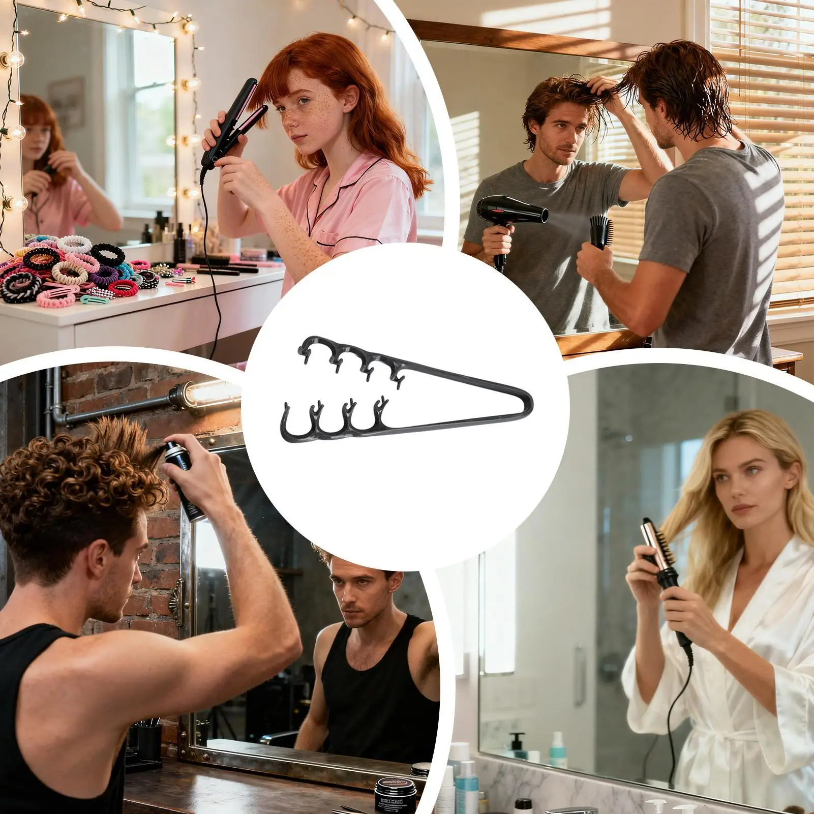 مشط الملمس، لوازم تصفيف الشعر المكثفة، مشط تصفيف الشعر المجعد للرجال والنساء، صالون السفر المنزلي، الأحداث الخاصة