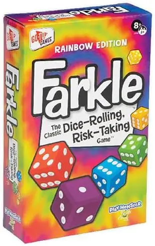 Rainbow Dice Game Set - Family Fun, Travel & Game Night Entertainment for Ages 8+ with Score Sheets