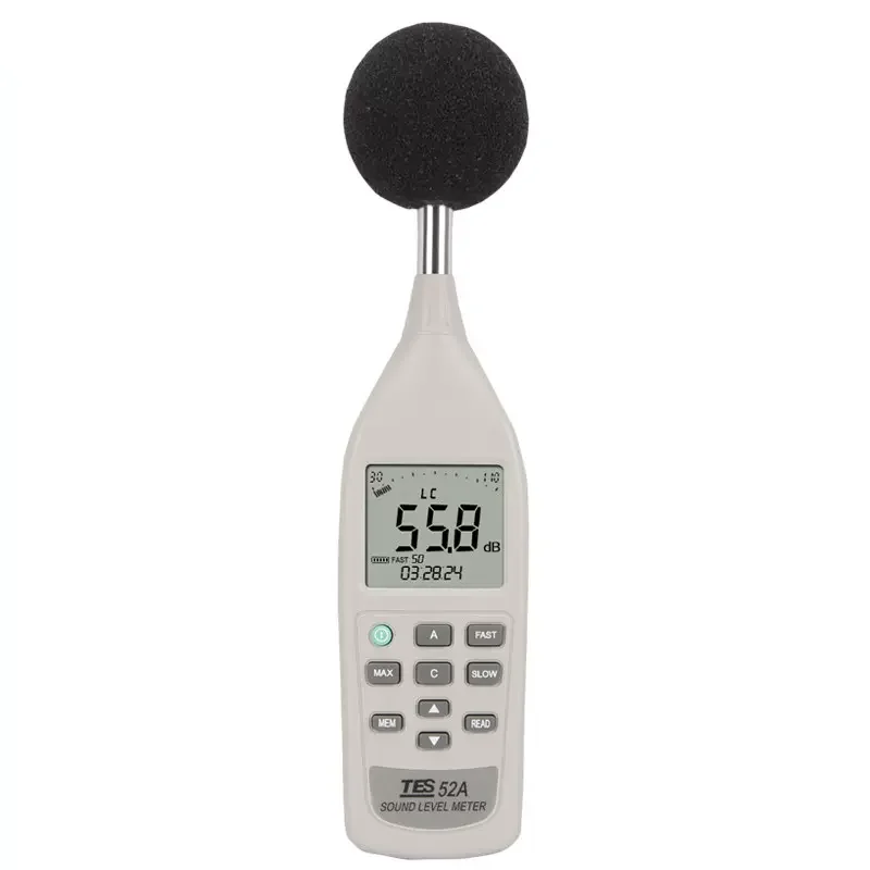 Probador de sonido digital TES-52A Medidor de nivel de sonido portátil Probador de ruido portátil