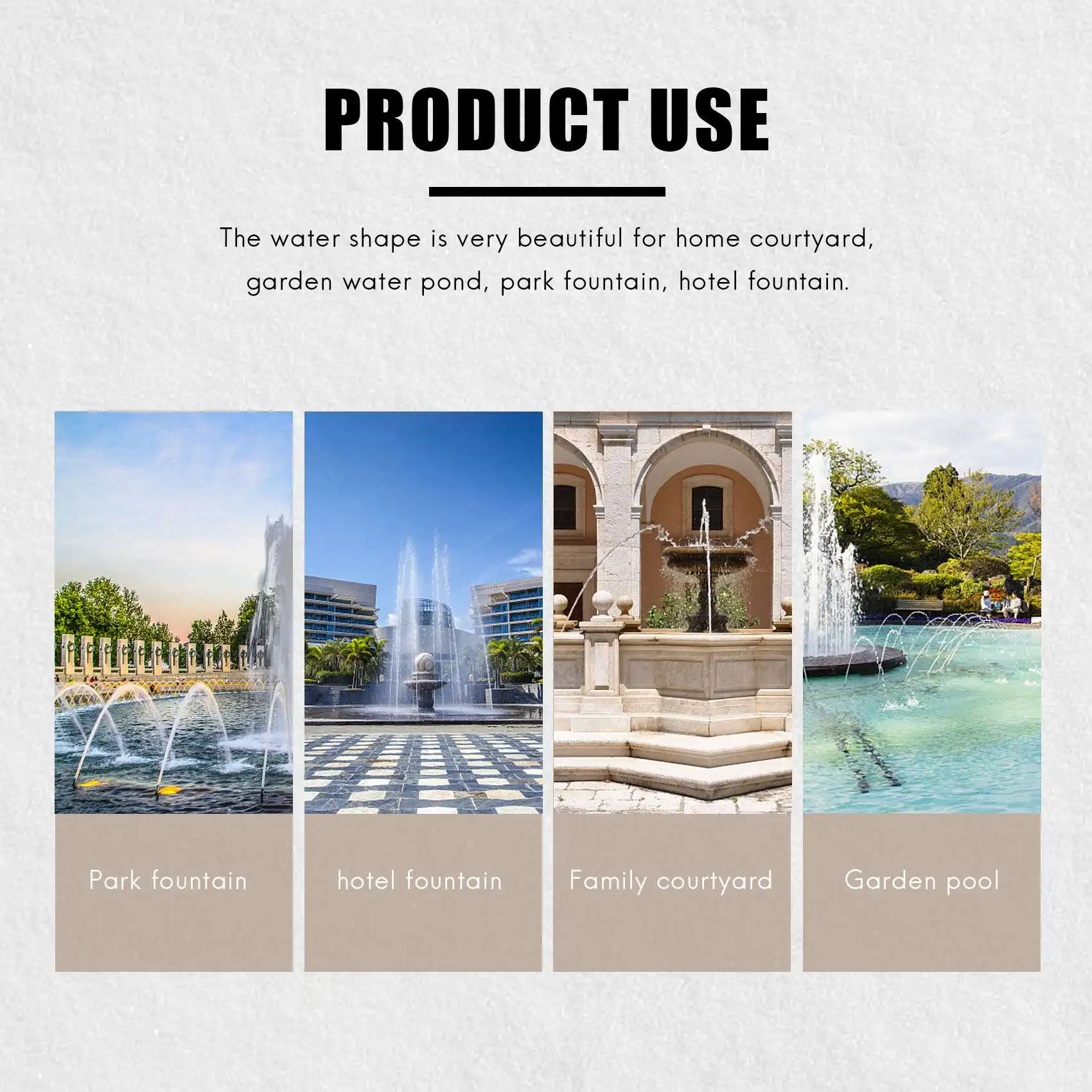 A20F-3/4 Inch Brass Foam Jet Fountain Nozzles Garden Landscape Fountain Adjustable Multi-Spray Nozzle Garden Pond Decoration Fou