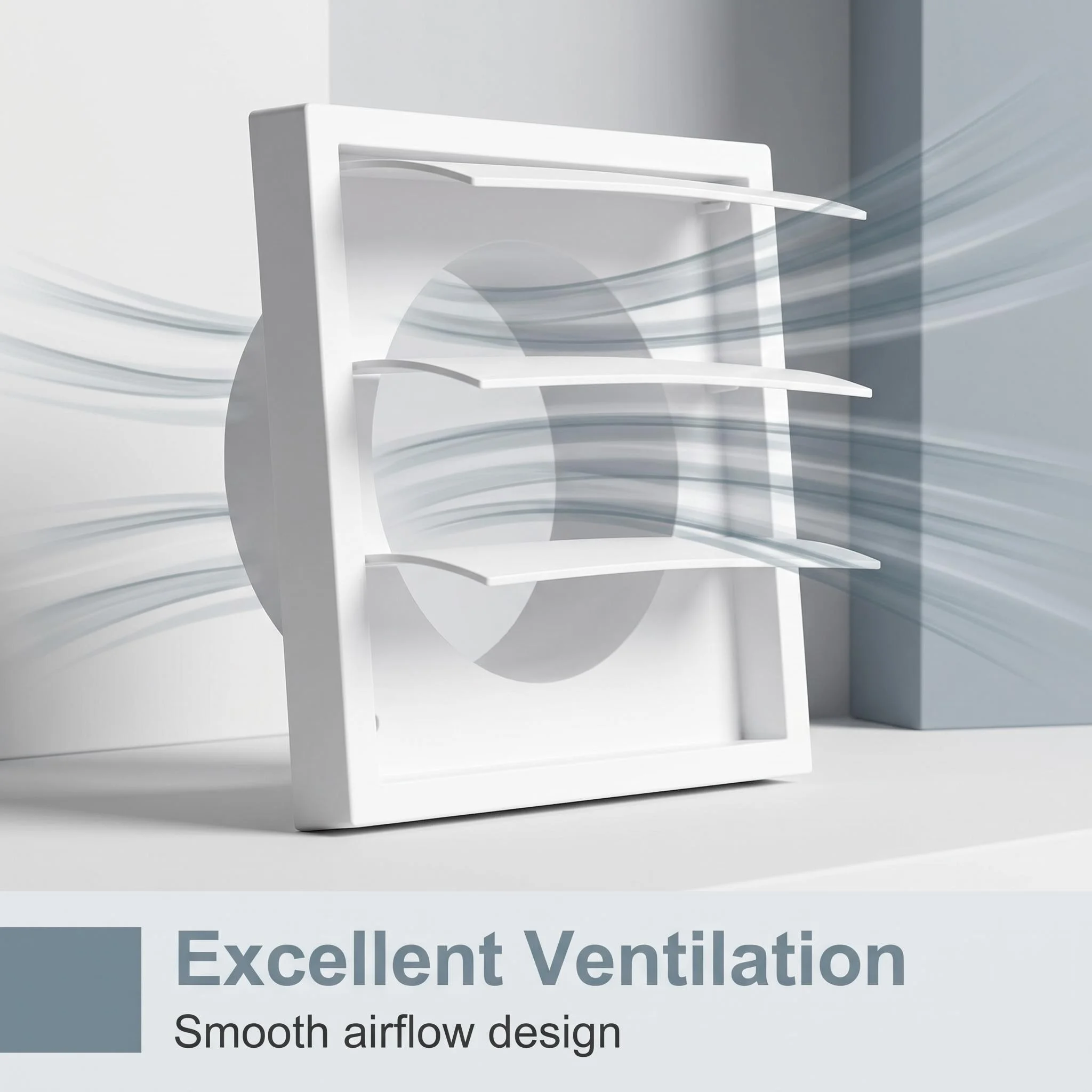 Vent Louvers Vent Covers White Plastic Wall-mounted Grilles with Filters Heating and Cooling Vents Louvered Vent Covers