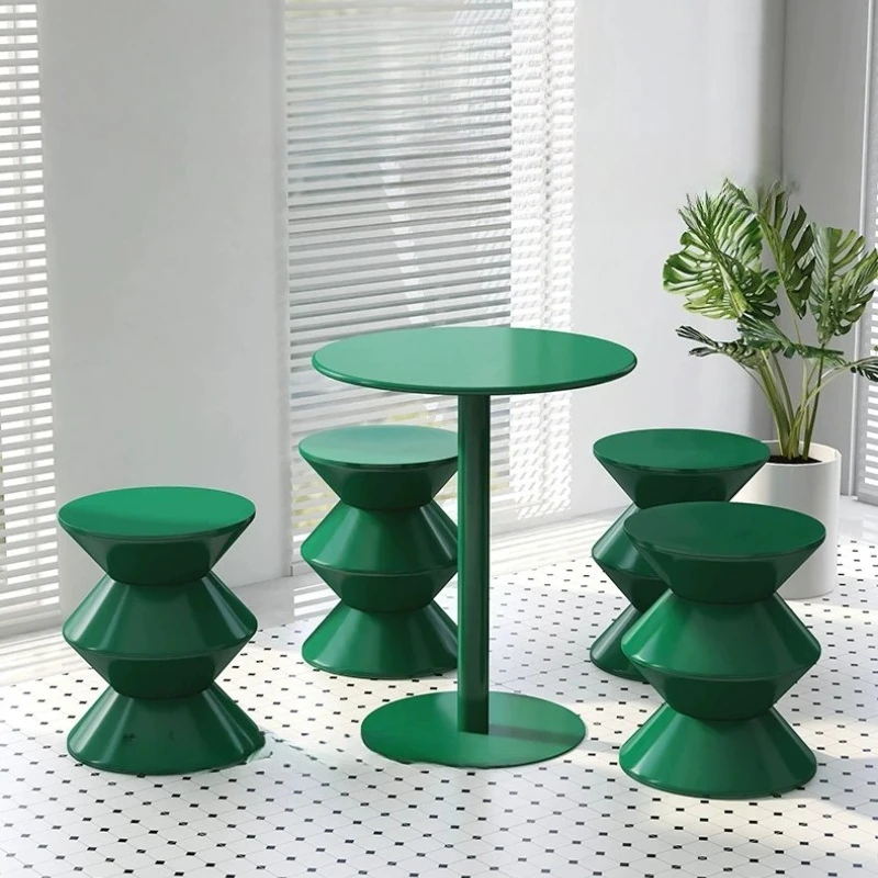 

Cream Style Vintage Small Round Table Patio Balcony Coffee Tables Bistro Dining Table Modern Tea House Conversation Accent Desk