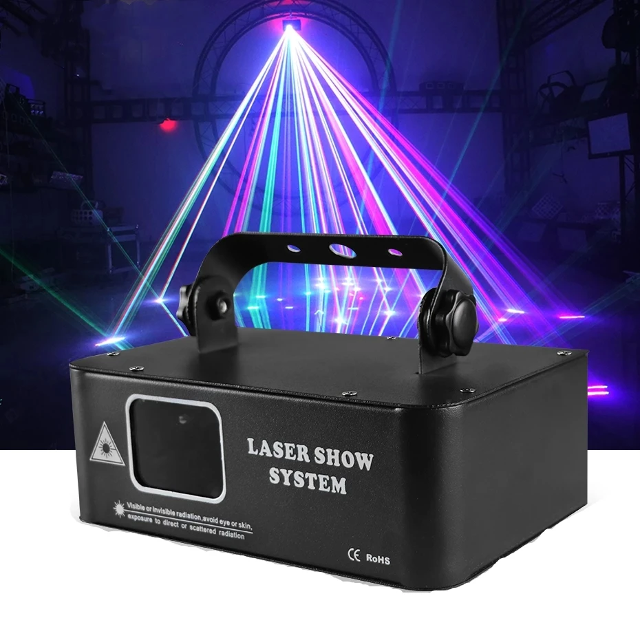 500mw RGB Full-color Scanning Laser Light Beam Line Pattern Full-Color Bar Stage KTV Room Party Laser Light Club DMX Light