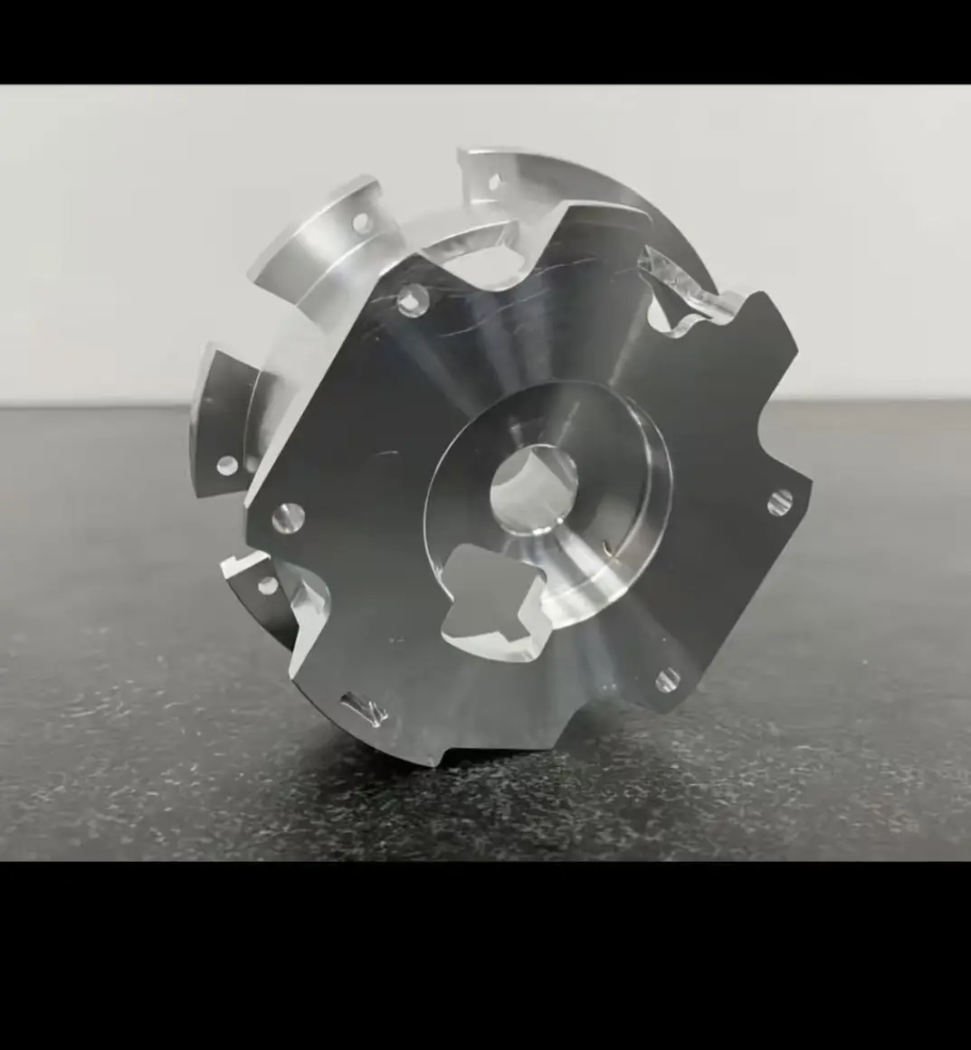 

Custom 5-Axis CNC Machined Aluminum Alloy Rotating Base Complex Geometry Mechanical Component