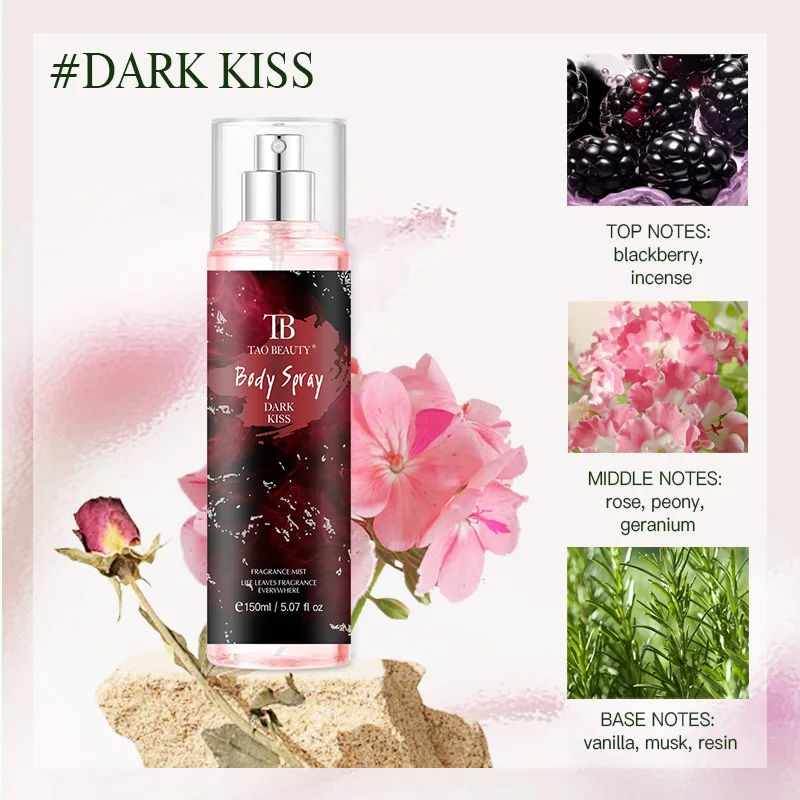 

150 мл парфюмированный спрей TAOBEAUTY с длительным легким цветочно-фруктовым ароматом, аромат розы No Man's Land.