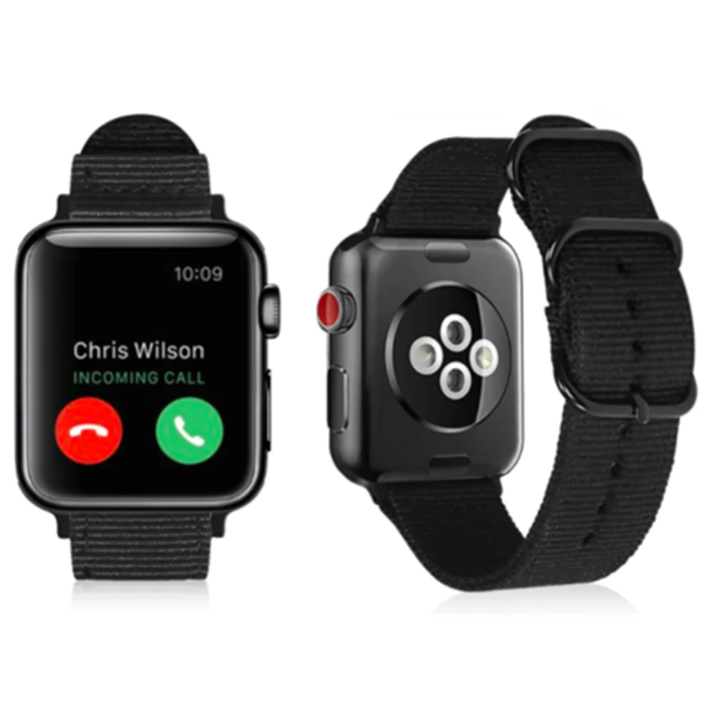 Watchband For Apple Watch Series 5 4 40mm 44mm Band Nylon Fabric Buckle Wrist Bracelet For iWatch Series 1 2 3 38mm 42mm Strap