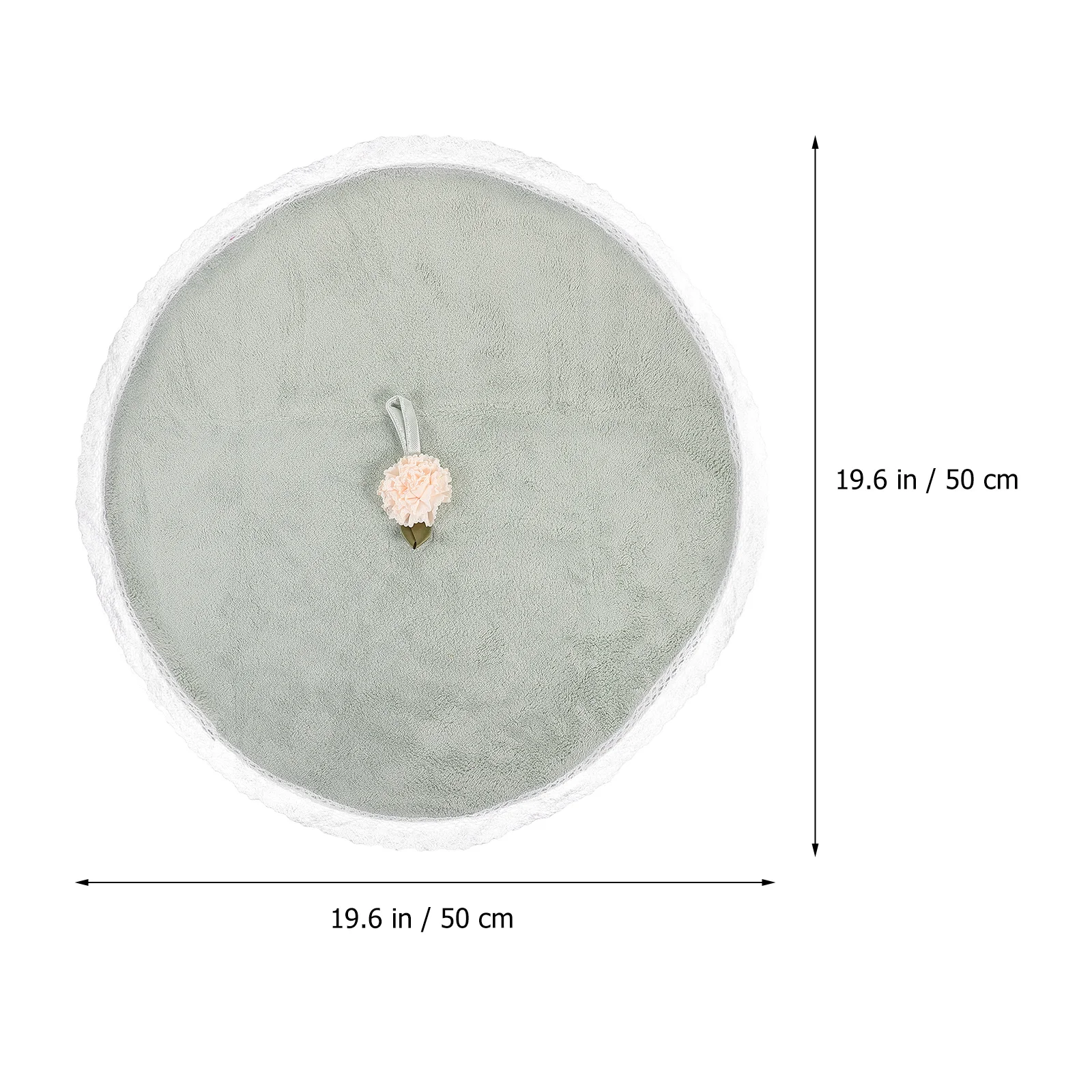 

1Pcs Round Hand Towel Coral Fleece Quick Drying Water Absorbent Hanging Kitchen Towel Soft Small Cleaning Cloth