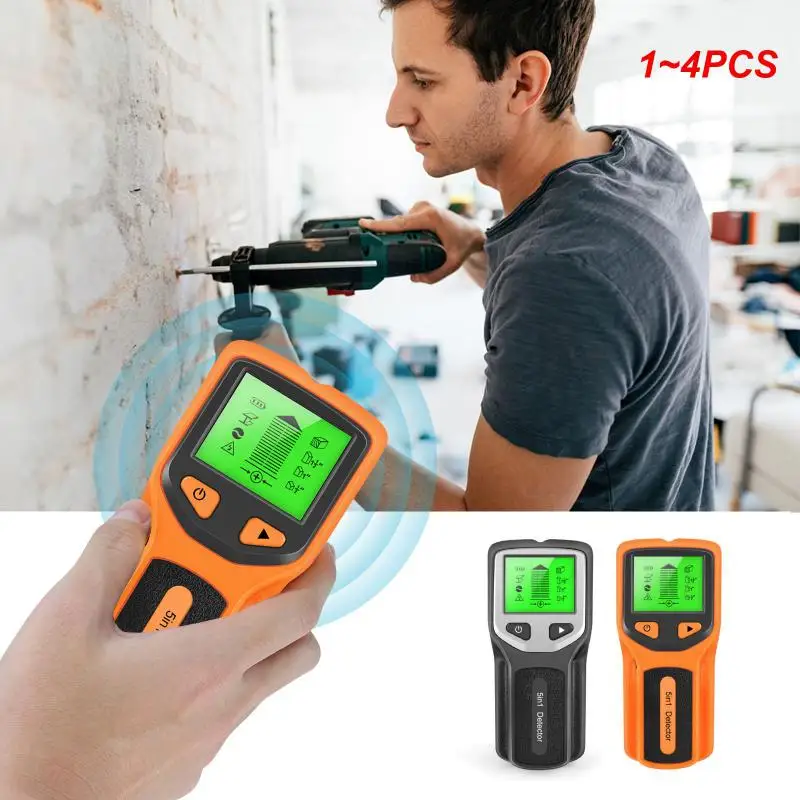 1~4PCS In 1 Stud Finder Wall Wood Scanner Metal Wire Cable Detector Pipe Tester Meter Electric Automatic Alarm Stud Finder