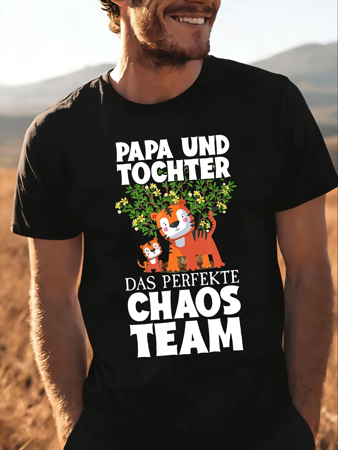 Papa Und Tochter Chaos Team Tollster Father Dad Fathes Day  S for men women Unisex All Season Funny  Unisex All T-Shirt