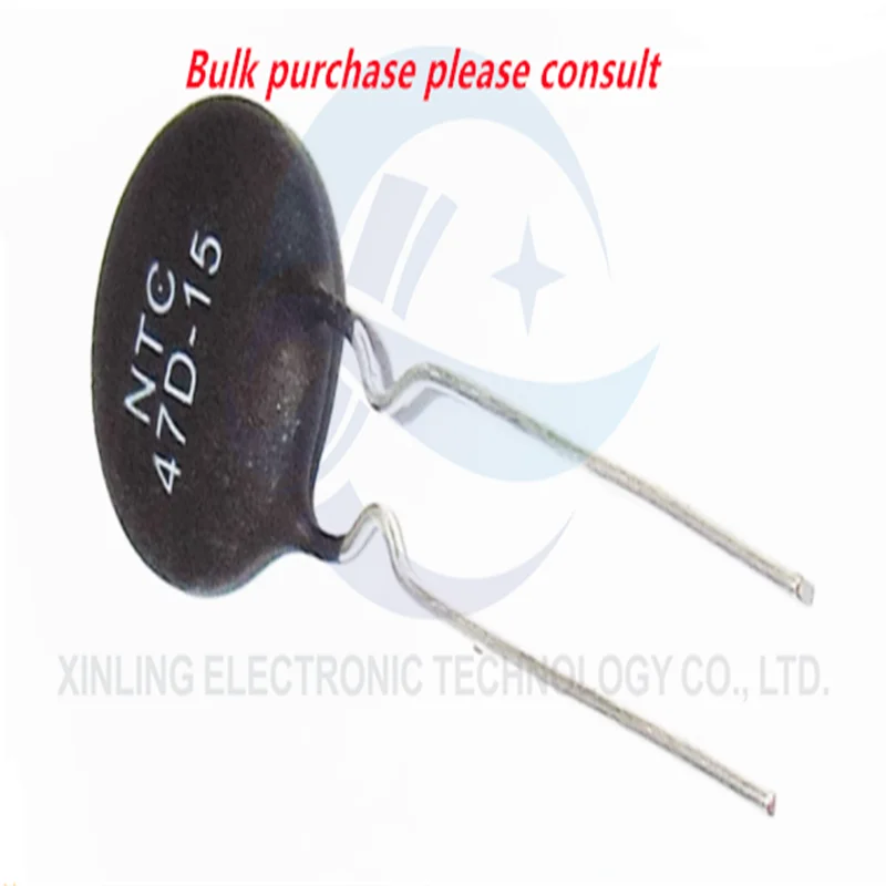 NTC47D-15 resistor, termistor em linha NTC, 47R, 47D-15, novo, 10pcs