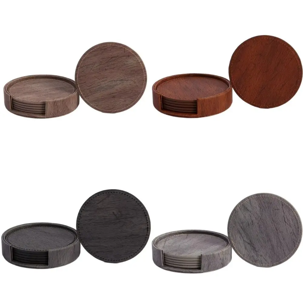 

6 шт./компл. подставки под дерево и кожи, двусторонняя изолированная стойка, коврик для чашек, термостойкие нескользящие подушечки для чашек, салфетки