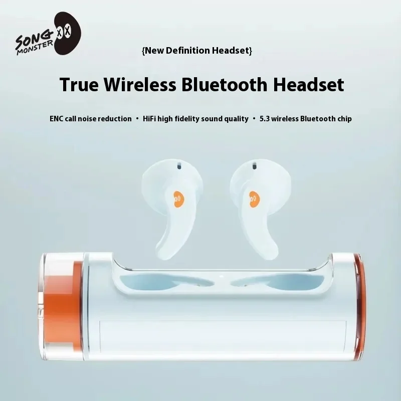 SONGX Magic Bean Wireless Bluetooth Headset HiFi ENC Earbuds Earhook type Fast Charging Music Headphone Earphones For Gamer Gift