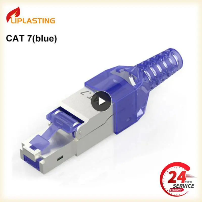 ONTi RJ45 8P8C Unshield Shielded Field Connector - RJ45 Termination Plug for Cat.6/6A/7 23AWG Solid Installation Cable