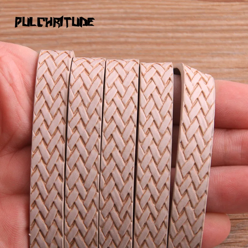 1Pcs 120 x 1cm 7 Color Weave PU Leather Cord & Rope Diy Jewelry Findings Accessories Jewelry Making Material For Bracelet