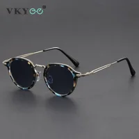 VICKY Retro geométrico marco redondo diseño Simple protección UV hombres mujeres gafas de sol polarizadas prescripción personalizable 1061