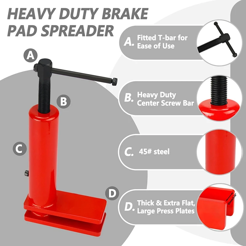 Universal Brake Caliper Tool Heavy Duty Brake Caliper Spreader Tool For Multi-Piston Brake Piston Compressor Tool