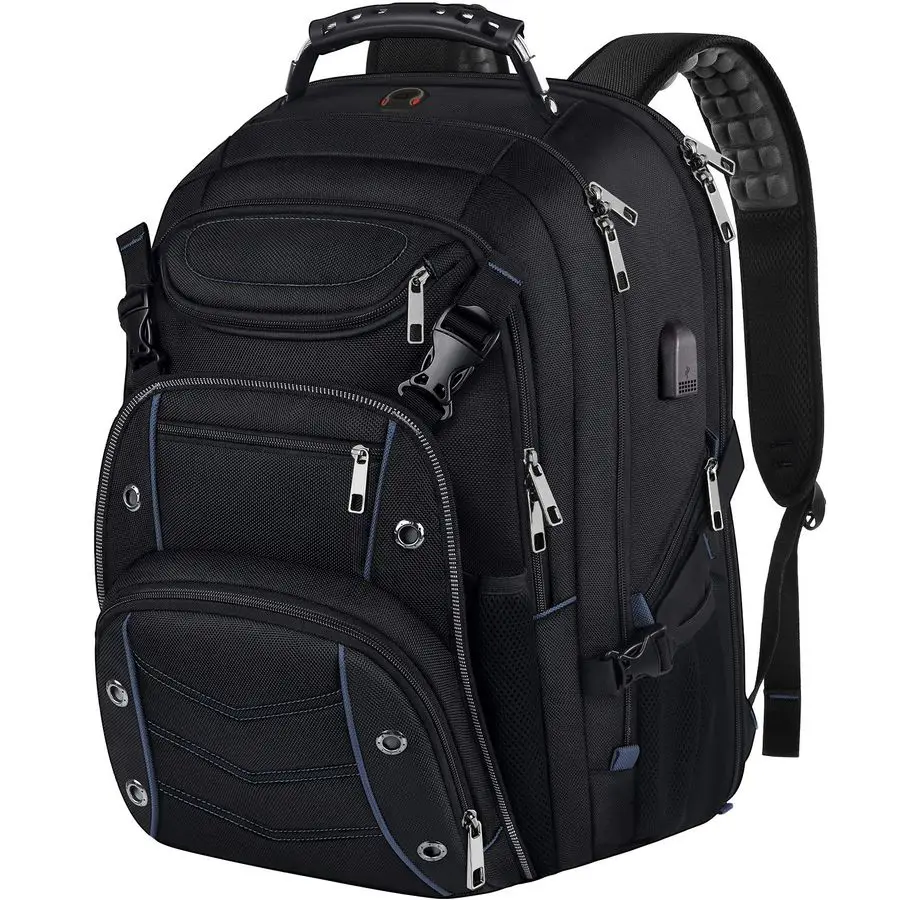 

Laptop Backpack for unisex, 55L Extra Large Gaming Laptops Backpack with USB Charger Port,TSA Friendly Flight Approved and RFID