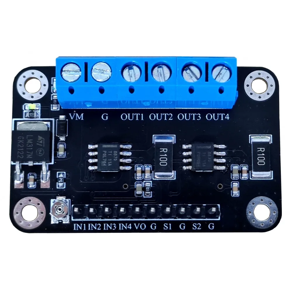 Drv8870 módulo de acionamento de motor de canal duplo de alta potência driver dc 6.5v-45v pwm placa de regulação de velocidade com proteção contra sobrecorrente