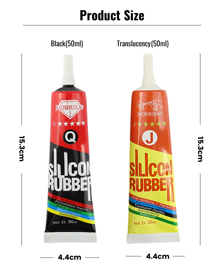 50ML Silicone Rubber Special Super Glue Waterproof Contact Soft Adhesive For Electronic Component PVC Plastic Mobile Phone Bezel