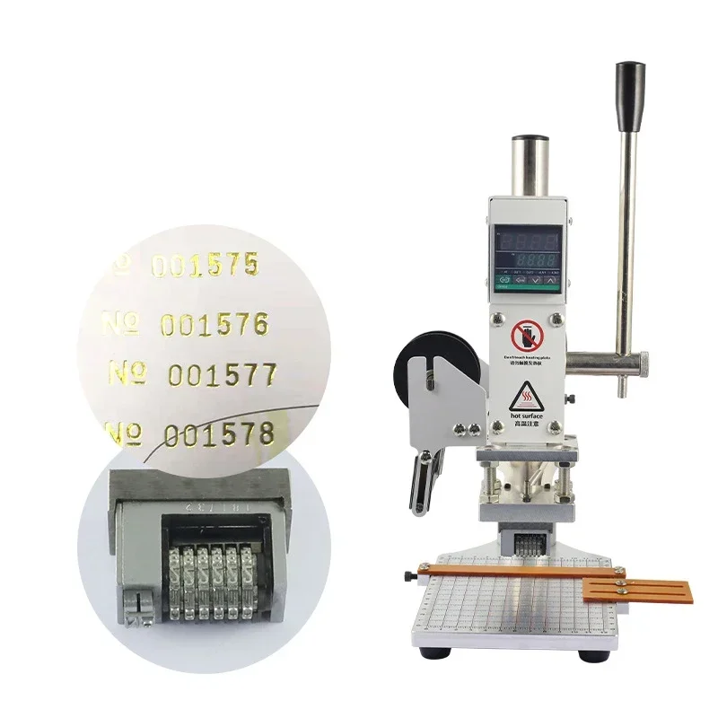 WT-90DS/WT-90E Manual And Automatic Code Skipping Serial Numbering Machine 220v/110v Hot Stamping And Pressing Machine