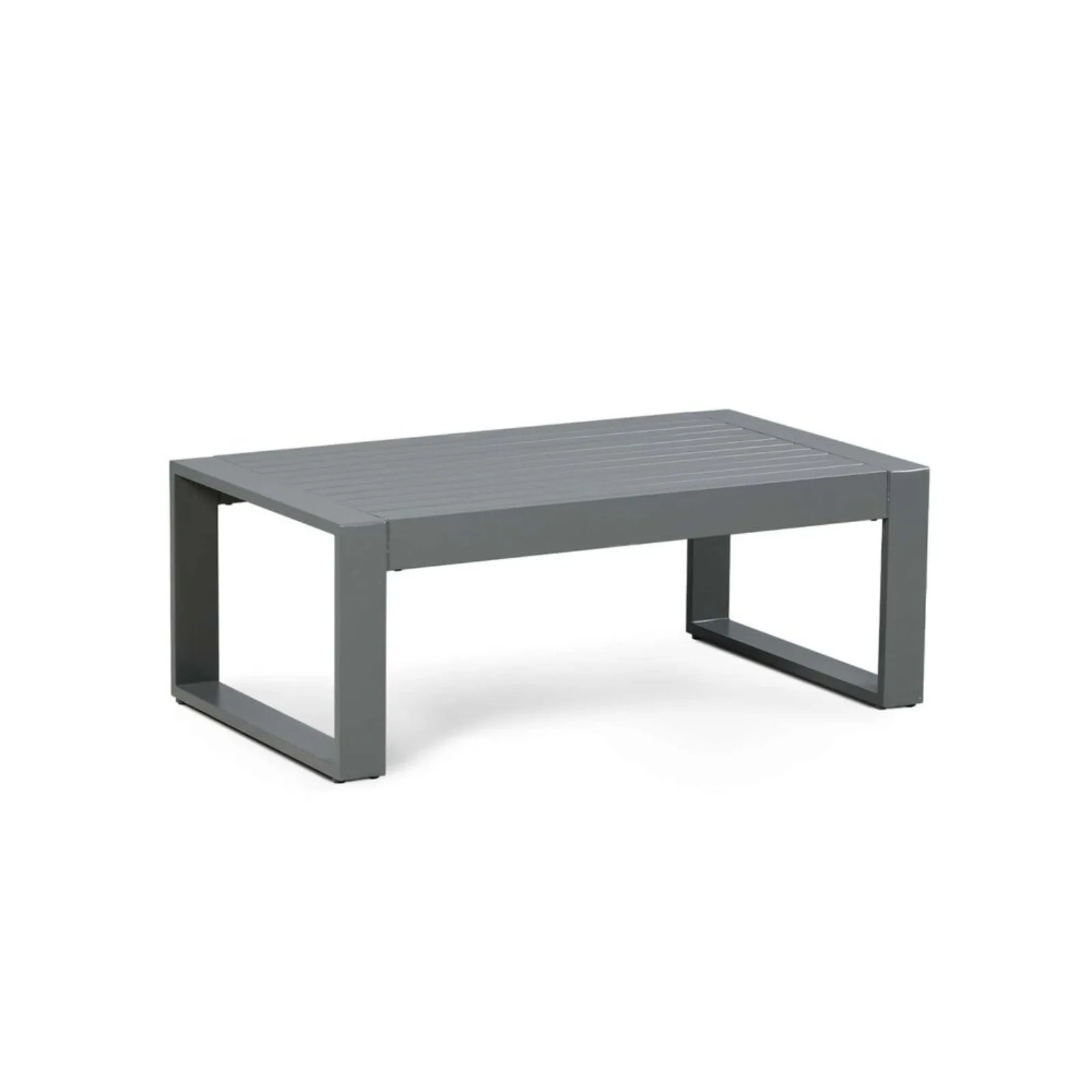 

US 39.3" x 22.9" x 16.1" Aluminum Patio Side End Table Outdoor Coffee Table